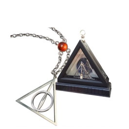 The Noble Collection Pendentif Harry Potter Reliques de la Mort Argent avec chaîne 80 cm et coffret