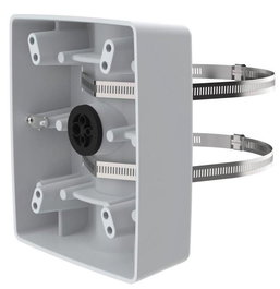 AXIS T91B57 Support de fixation pour poteau réglable 100-410 mm, résistance aux chocs IK10, pour usage intérieur et extérieur