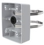 AXIS T91B57 Support de fixation pour poteau réglable 100-410 mm, résistance aux chocs IK10, pour usage intérieur et extérieur