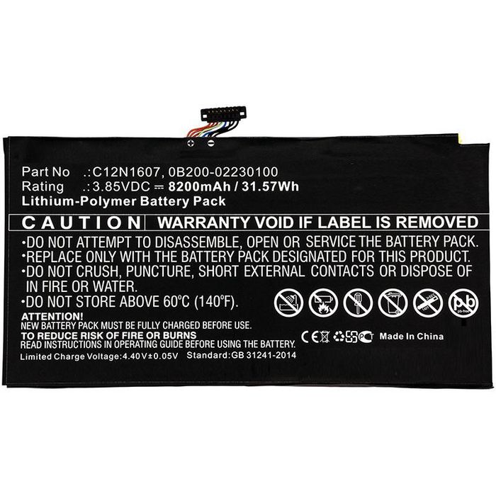 CoreParts Batterie pour Asus 31,57Wh 3,85V 8200mAh Noir CoreParts Batterie pour Asus 31,57Wh 3,85V 8200mAh Noir