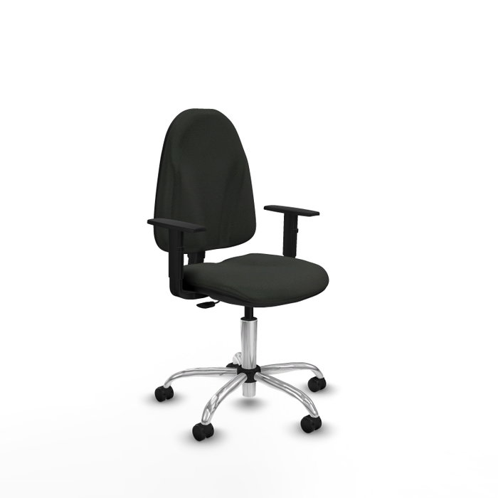 PIQUERAS Y CRESPO Chaise de bureau Algarra, Tissu Noir, Base Chromée PIQUERAS Y CRESPO Chaise de bureau Algarra, Tissu Noir, Base Chromée