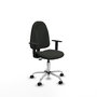 PIQUERAS Y CRESPO Chaise de bureau Algarra, Tissu Noir, Base Chromée