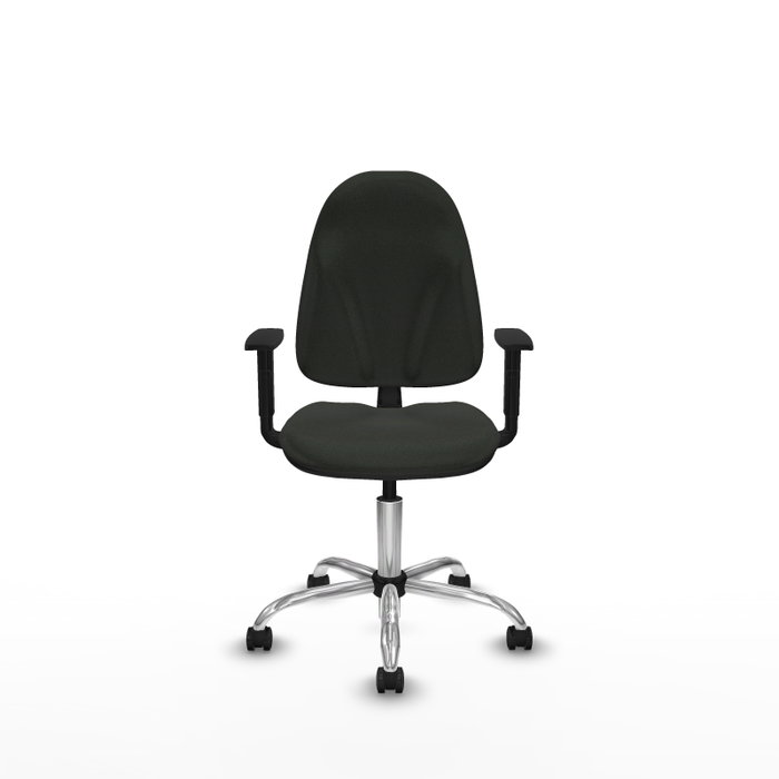 PIQUERAS Y CRESPO Chaise de bureau Algarra, Tissu Noir, Base Chromée PIQUERAS Y CRESPO Chaise de bureau Algarra, Tissu Noir, Base Chromée