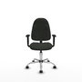 PIQUERAS Y CRESPO Chaise de bureau Algarra, Tissu Noir, Base Chromée