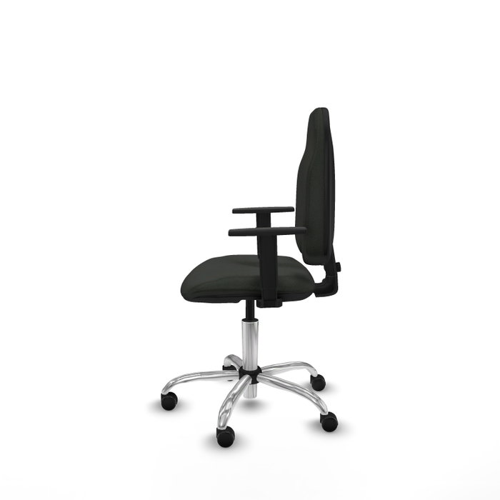 PIQUERAS Y CRESPO Chaise de bureau Algarra, Tissu Noir, Base Chromée PIQUERAS Y CRESPO Chaise de bureau Algarra, Tissu Noir, Base Chromée