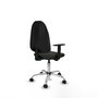 PIQUERAS Y CRESPO Chaise de bureau Algarra, Tissu Noir, Base Chromée