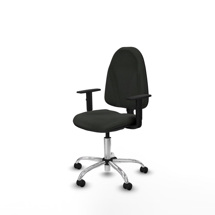 PIQUERAS Y CRESPO Chaise de bureau Algarra, Tissu Noir, Base Chromée PIQUERAS Y CRESPO Chaise de bureau Algarra, Tissu Noir, Base Chromée