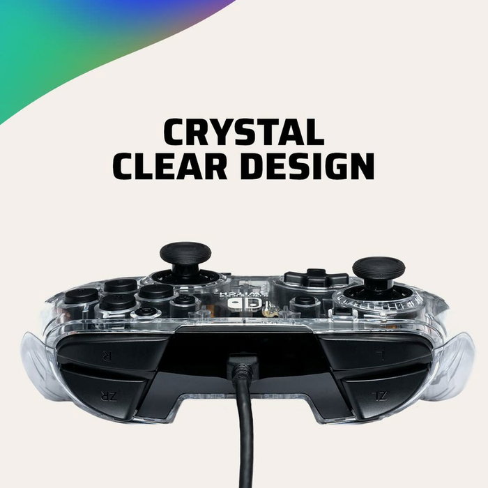 PDP Afterglow Deluxe+ Manette filaire avec éclairage LED - Transparent