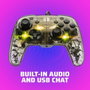 PDP Afterglow Deluxe+ Manette filaire avec éclairage LED - Transparent