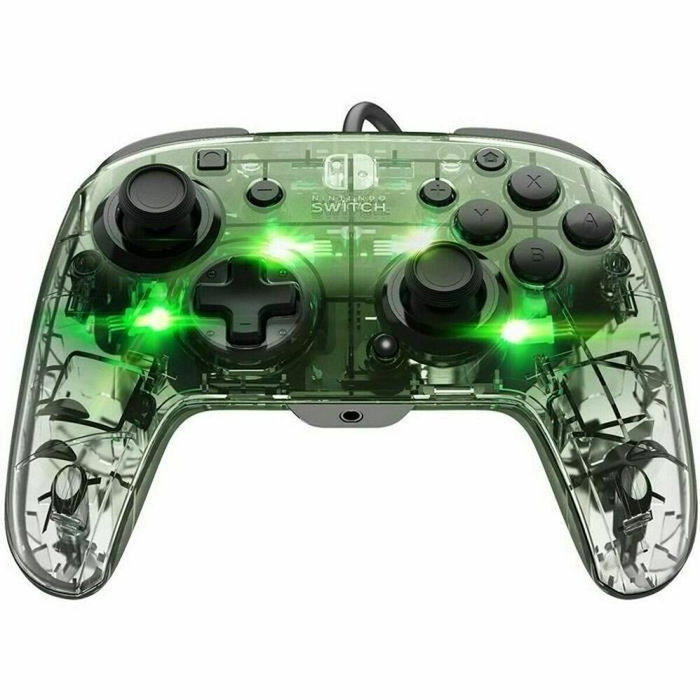 PDP Afterglow Deluxe+ Manette filaire avec éclairage LED - Transparent