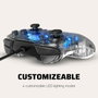 PDP Afterglow Deluxe+ Manette filaire avec éclairage LED - Transparent