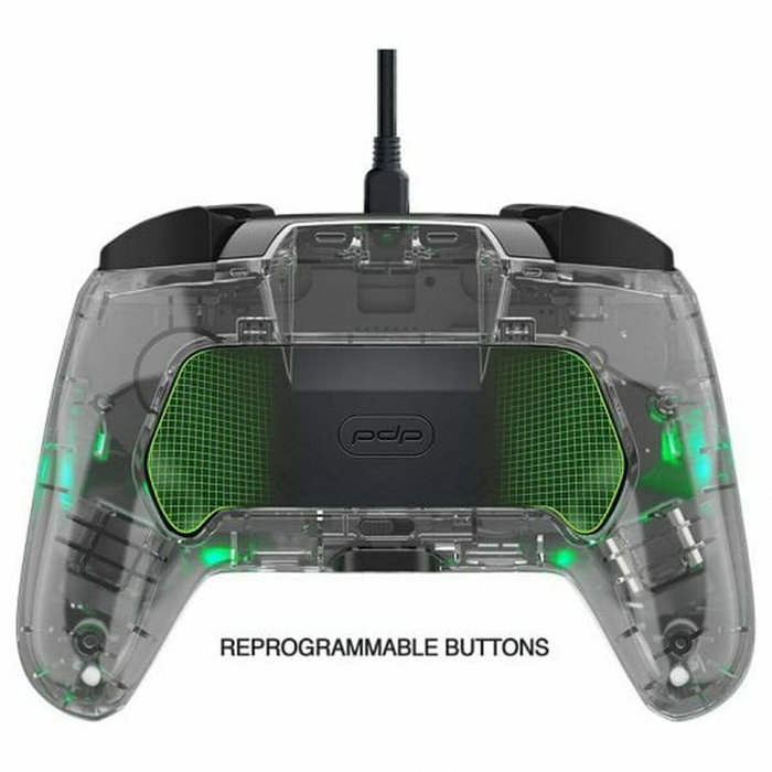 PDP Afterglow Deluxe+ Manette filaire avec éclairage LED - Transparent