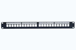 Lanview Panneau de brassage 24 ports STP Cat6 + Cat6a 1U pour rack 19 inch