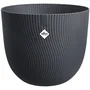 ELHO Pot de fleurs Sereh Rond 60 - 110 L - Ø 59 x H 51 cm - Noir - Intérieur/Extérieur - 100% recyclé