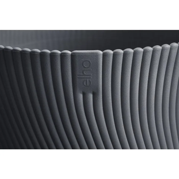ELHO Pot de fleurs Sereh Rond 60 - 110 L - Ø 59 x H 51 cm - Noir - Intérieur/Extérieur - 100% recyclé