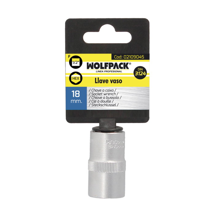 WOLFPACK LINEA PROFESIONAL Clé à douille hexagonale 1/2'' 18 mm