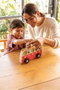 Goula Jeu 1 to 5 Bus - Jeu éducatif en bois avec 5 animaux à placer dans l'autobus - Jouet pour enfants à partir de 18 mois
