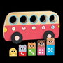 Goula Jeu 1 to 5 Bus - Jeu éducatif en bois avec 5 animaux à placer dans l'autobus - Jouet pour enfants à partir de 18 mois