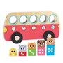 Goula Jeu 1 to 5 Bus - Jeu éducatif en bois avec 5 animaux à placer dans l'autobus - Jouet pour enfants à partir de 18 mois