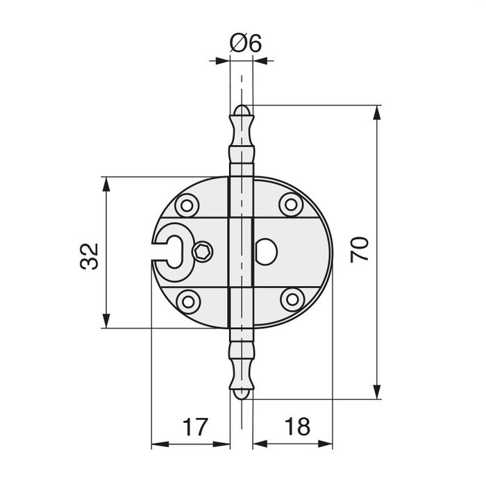 HERRAJES ALK Charnières Style Finition Or Vieilli