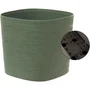 Garden ID Respect - Pot avec réserve d'eau Vert de gris 25 x 25 cm - Surface structurée - 100% déchets ménagers recyclable
