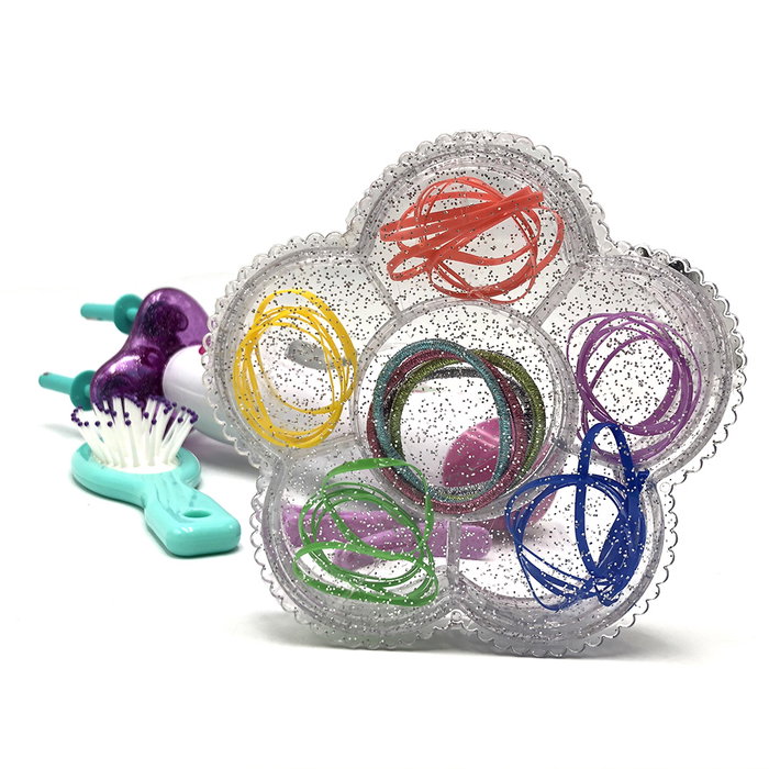TACHAN Trenzador De Pelo avec Accessoires - Kit de Coiffure pour Enfants à partir de 5 ans (Gommes, Pinces, Cepillo, Manuel Multilingue)