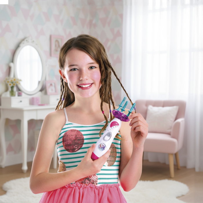 TACHAN Trenzador De Pelo avec Accessoires - Kit de Coiffure pour Enfants à partir de 5 ans (Gommes, Pinces, Cepillo, Manuel Multilingue)