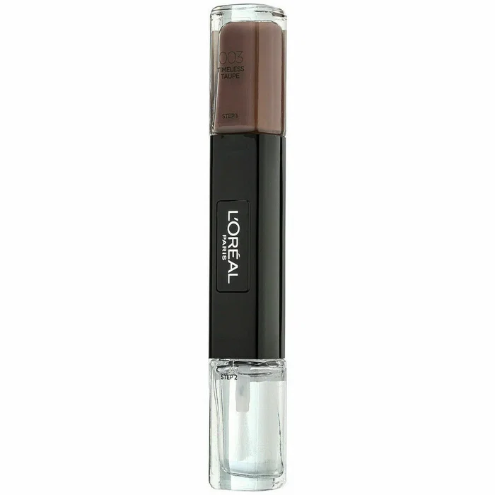 L'Oreal Paris Infallible Effet Gel, Vernis à ongles 2-en-1, 003 Taupe intemporel, Pack de 2 x 5 ml L'Oreal Paris Infallible Effet Gel, Vernis à ongles 2-en-1, 003 Taupe intemporel, Pack de 2 x 5 ml