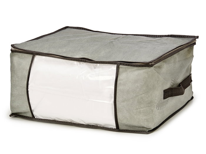 KIPIT Boîte de rangement pour vêtements grise 45x30x20cm