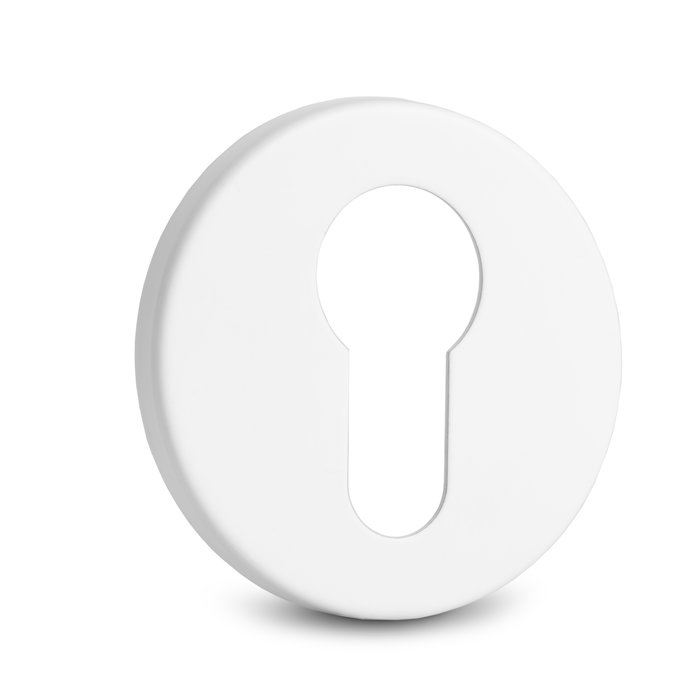 JANDEL Bocallave Zamak Ø50x5 mm pour serrure de porte et meuble - Finition noir, laiton mat, chrome, blanc, anthracite JANDEL Bocallave Zamak Ø50x5 mm pour serrure de porte et meuble - Finition noir, laiton mat, chrome, blanc, anthracite