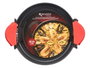 KINVARA Paellera Induction Aluminium 39 cm Noir avec Poignées Rouges