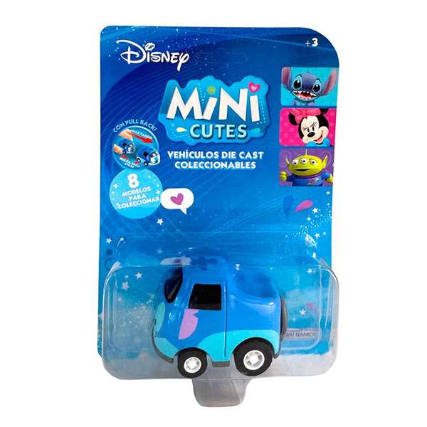 Bandai - Véhicules de Collection Mini Cutes Cars Disney, Série de Modèles Assortis, Dimensions 20x30x10 cm