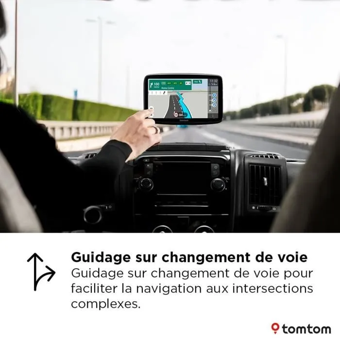 TomTom GO Camper Tour 2ème génération - GPS pour camping-car, caravane et voiture - Écran 6" - Calcul d'itinéraire adapté