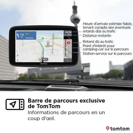 TomTom GO Camper Tour 2ème génération - GPS pour camping-car, caravane et voiture - Écran 6" - Calcul d'itinéraire adapté