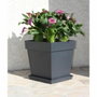 Acomix Pot de fleur carré Toscane Gris Anthracite 38L