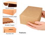 Innspiro Pack de 25 boîtes en carton kraft auto-montables 187x137x84mm