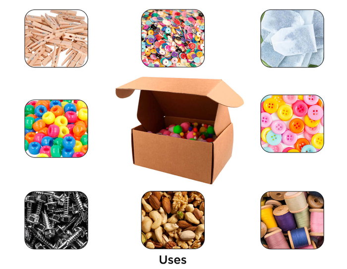 Innspiro Pack de 25 boîtes en carton kraft auto-montables 187x137x84mm