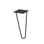 Q&Q Pied Métallique Modèle Varnia Finition Noir Mat Hauteur 125 mm pour Canapé Meuble
