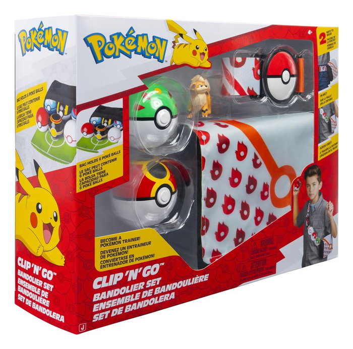 Jazwares Pokémon Clip 'n' Go Set Bandoulière avec Caninos Jazwares Pokémon Clip 'n' Go Set Bandoulière avec Caninos