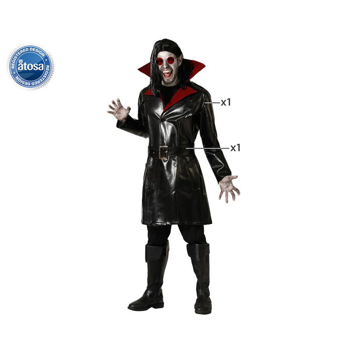 BigBuy Carnival Déguisement Vampire Classique avec T-shirt Rouge et Cape Noire XS/S BigBuy Carnival Déguisement Vampire Classique avec T-shirt Rouge et Cape Noire XS/S