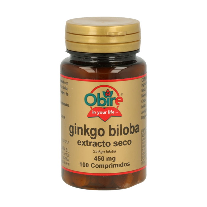 Obire Ginkgo Biloba 100 comprimés 450mg Obire Ginkgo Biloba 100 comprimés 450mg