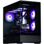 Zalman P30 Noir - Boîtier PC Mini Tour sans Alimentation Micro-ATX/Mini-ITX, avec 3 Ventilateurs ARGB 120mm, 2 Paniers en Verre Trempé, USB-C, USB 3.0 et Connecteur HD Audio