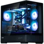 Zalman P30 Noir - Boîtier PC Mini Tour sans Alimentation Micro-ATX/Mini-ITX, avec 3 Ventilateurs ARGB 120mm, 2 Paniers en Verre Trempé, USB-C, USB 3.0 et Connecteur HD Audio