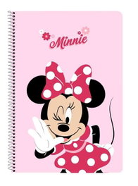 Safta - Cahier grand format 80 pages - Couverture rigide avec motif Minnie Mouse "Naive" - 21,5x31 cm - Produit en espagnol