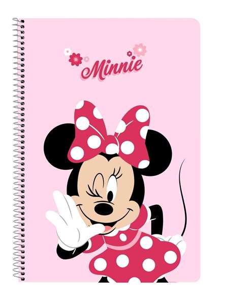 Safta - Cahier grand format 80 pages - Couverture rigide avec motif Minnie Mouse "Naive" - 21,5x31 cm - Produit en espagnol Safta - Cahier grand format 80 pages - Couverture rigide avec motif Minnie Mouse "Naive" - 21,5x31 cm - Produit en espagnol