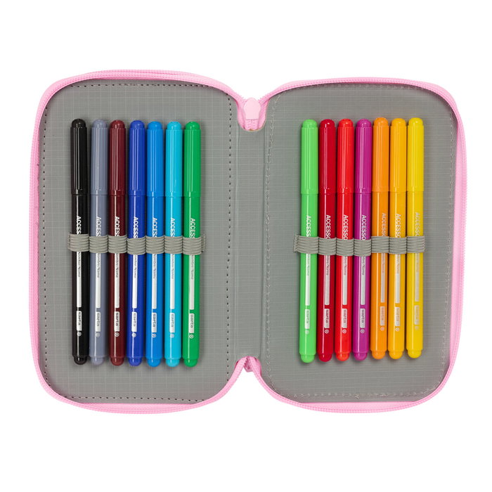 Trousse Scolaire avec Accessoires Glow Lab Swing Multicouleur 12,5 x 19,5 x 5,5 cm 37 Pièces