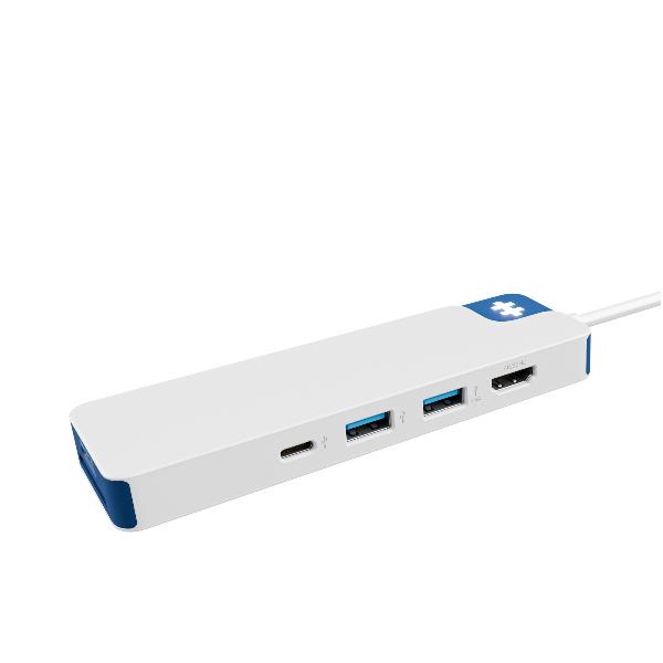 Targus HD4102BUGL Hub USB-C 8 en 1 avec HDMI 4K, USB-A, Power Delivery 100W – Lecteur SD, prise audio 3,5 mm, Plug & Play