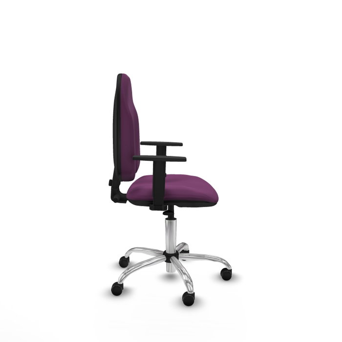 PIQUERAS Y CRESPO Chaise de bureau Algarra, similicuir violet, accoudoirs 1D