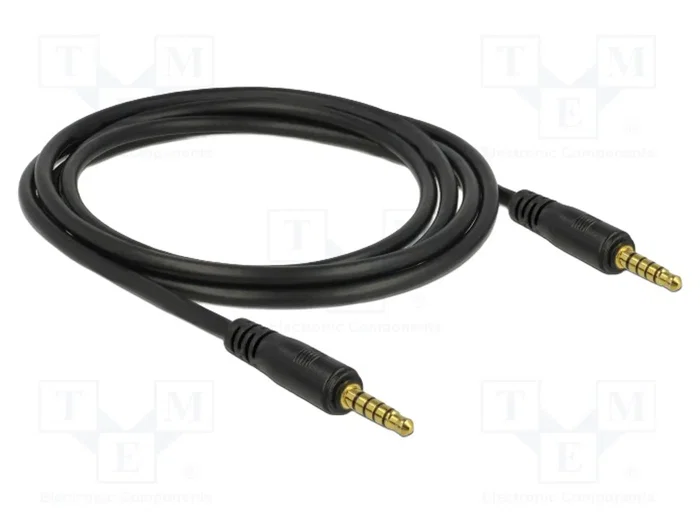 DELOCK Câble Jack 3,5mm 5pin stéréo, 2m, noir DELOCK Câble Jack 3,5mm 5pin stéréo, 2m, noir