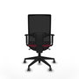 PIQUERAS Y CRESPO Chaise de bureau Horna, tissu grenat et maille noire
